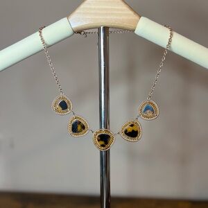 Chic Gold and Black Statement Necklace